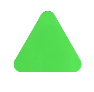 Haaientanden zelfklevend (20 stuks) Groen 130 x 116 mm - vloersticker met vlakke toplaag