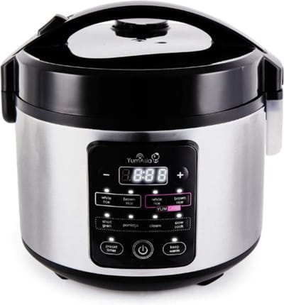 Multifunctionele Rijstkoker – Met Stomer – Slowcooker – Slimme Mechanische Multicooker – Duurzaam – 1L – Zilver