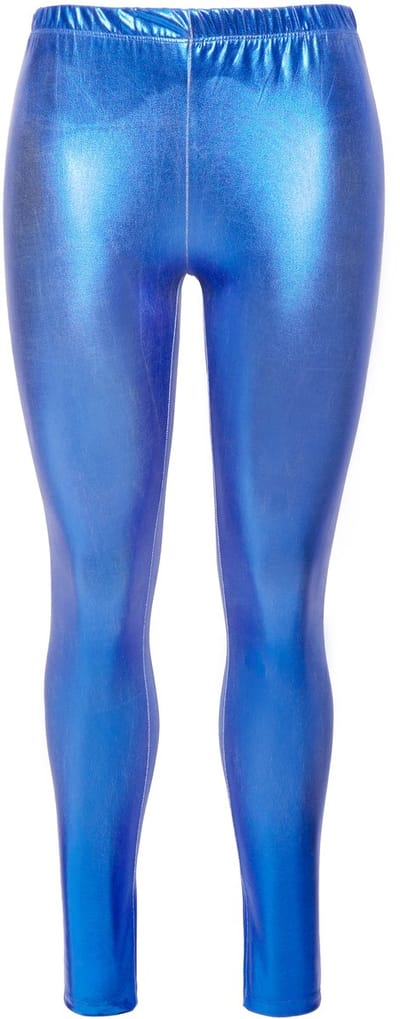 Angel of Style - Dames - Legging tight fit metallic look - Blauw - Maat 42