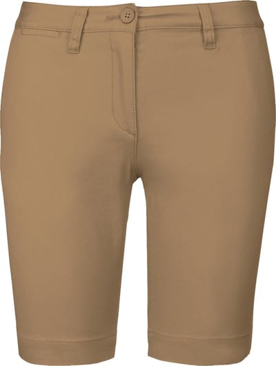 Kariban Dames chino bermudashorts K751 - Camel - 46 NL (48 FR)