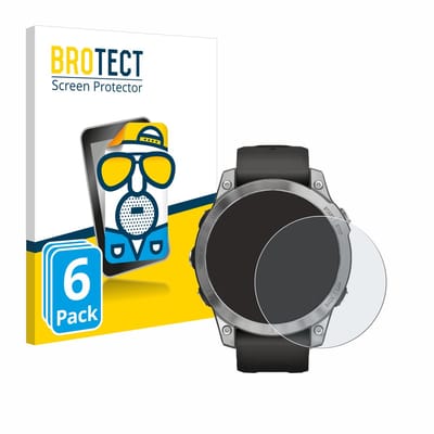 BROTECT - Screenprotector voor Garmin Fenix 7 (47 mm) - Folie Beschermfolie matte 6 Stuks