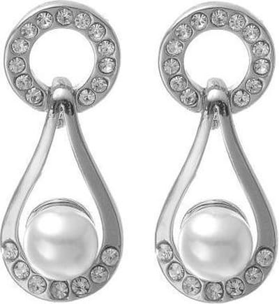 Behave - Oorstekers met Druppelvormige Hanger - Parel en Steentjes