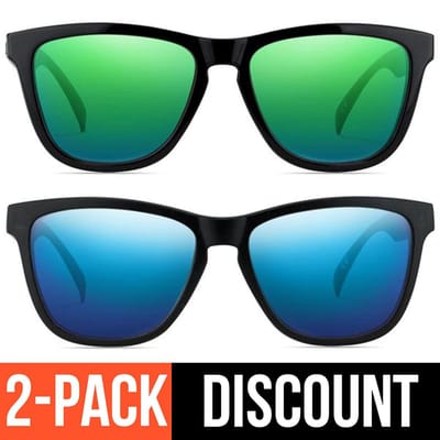 Reboot Optics® Zonnebril Heren | Zonnebril Dames | Polarized | Gepolariseerd | 2-pack