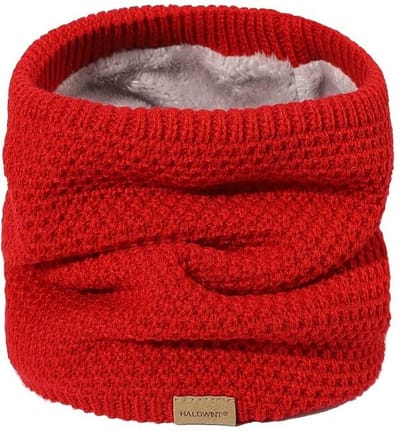 Nivard Nekwarmer - Dames - Fleece - Motor - Bandana - Masker - Colsjaal - Sjaal - Gewatteerd - Skiën - Warm - Rekbaar - Rood