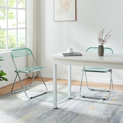 Klapstoel set van 2 Pornainen 74x46x47 cm mintgroen [en.casa]