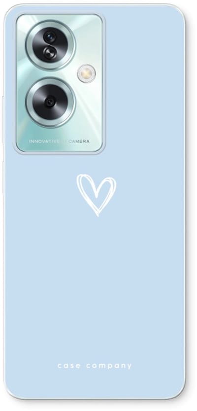 Case Company® - Hoesje geschikt voor Oppo A79 hoesje - Klein Hart Blauw - Soft Cover Telefoonhoesje - Bescherming aan alle Kanten en Schermrand