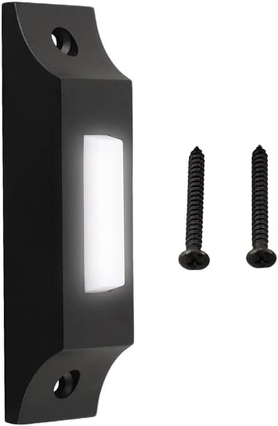 Verlichte Deurbel Knop - Drukknop Deur - Toegangscontrole - Massief Metalen Design - 32x08 Inch - Zwart