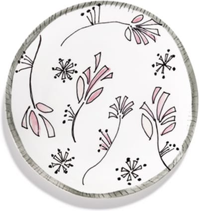 MARNI Midnightflowers - Bord M Fiore Rosa 24 cm - 2 stuks