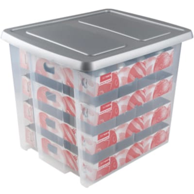 Sunware Nesta kerstballen opbergbox 45L - Voor 64 kerstballen - 46x36x36 cm