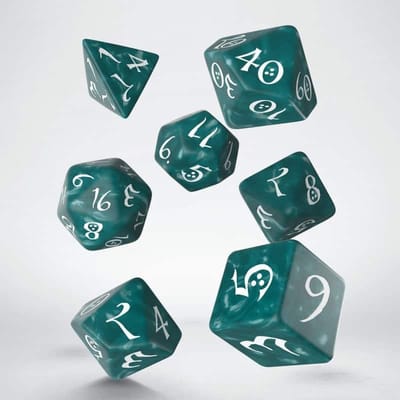 Q-Workshop Klassieke RPG - Stormy & White Dice Set (7)