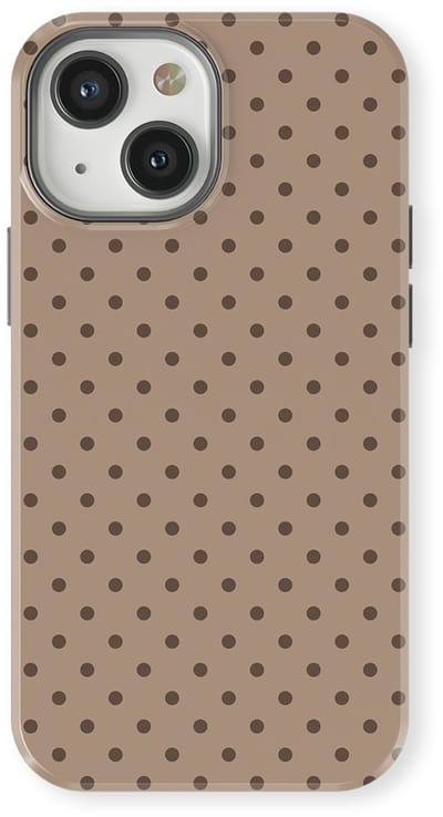 Polka Dots Hoesje geschikt voor iPhone 13 Mini | Geschikt Voor Mag | Stippen Design Backcover geschikt voor iPhone 13 Mini Sandstone Dots