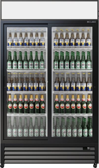 Drankenkoelkast 525L - 2 glazen deuren met luifel voor verkoop - Afsluitbaar - Energiezuinig - CS-690B-EE