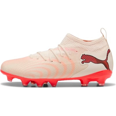 PUMA FUTURE 9 MATCH FG/AG Jr Unisex Sportschoenen - Sugared Almond-PUMA White-Ultra Red-PUMA Black