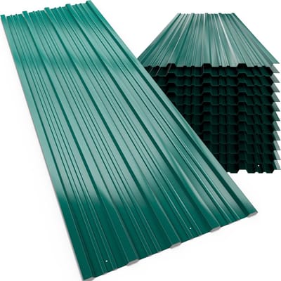 Dakplaten Set - Profielplaten Golfplaten - Dak Bedekken - Roestbestendig Metaal - 7m² Oppervlakte - Antraciet