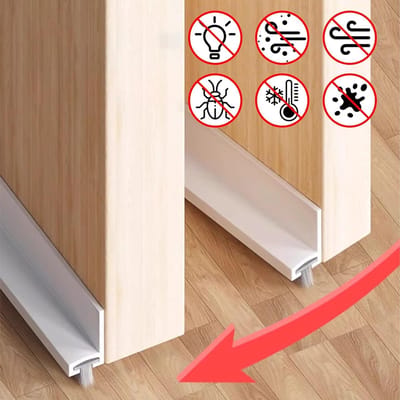 Effectieve Deurafdichting van Silicone tegen Koude, Vocht en Geluid - 100 cm, Bruin, Ideaal voor Insectenbestrijding