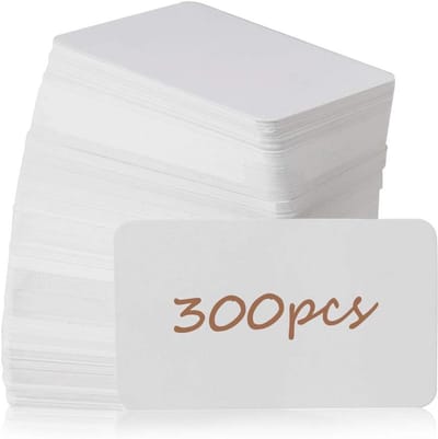 300x Blanco Visitekaartjes Wit Karton 300g/m² - Beschrijfbaar & Dubbelzijdig