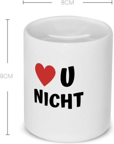 Akyol - love u nicht Spaarpot - Nicht - de liefste nicht - verjaardag - cadeautje voor nicht - nicht artikelen - kado - geschenk - 350 ML inhoud