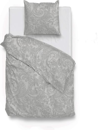 Zohome Paisley-di-Lino Dekbedovertrek - Eenpersoons - Katoen - 140x200-220cm - Grijs