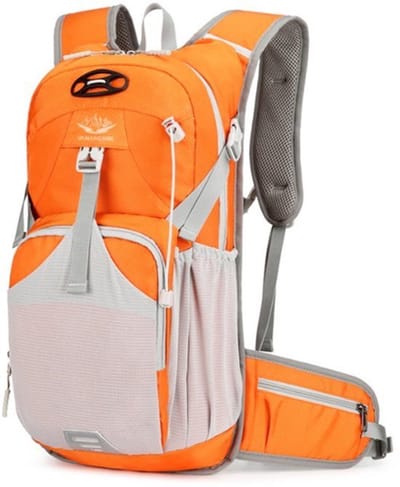 CarryQuest® - 20-35L Outdoor Camping Rugzak - Waterbestendige Nylon Daypack met Rugventilatie, Reflecterende Strip, Mesh Rugpaneel & Meerdere Vakken - 51x24x11 cm - Oranje