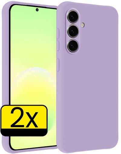 Hoesje - 2 Stuks - Geschikt voor Samsung Galaxy A57 - Sterk & Shockproof - Case Siliconen - Back Cover - Telefoon Hoes - Telefoonhoesjes - Lila