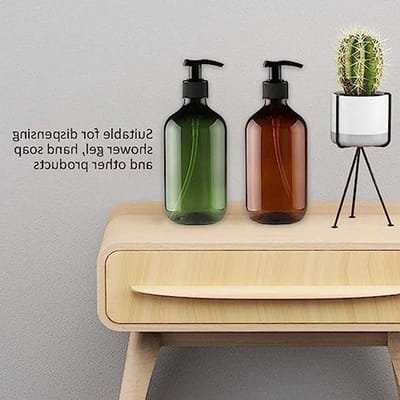 Herbruikbare pompflessen set van 4, lege plastic flessen met hoge kwaliteit PP en voedselveilige PET, hittebestendig en ideaal voor vloeistoffen