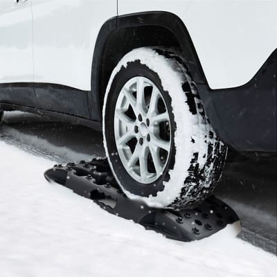 COSTWAY Starthulp, zandplaten, offroad, bandenladder voor zand/modder/sneeuw, 10T, recovery board, tractiemat voor terreinwagens, campers, personenauto's, vrachtwagens, zwart, 58 x 31 x 6 cm, 2 stuks