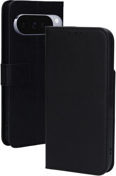 Mobiparts hoesje geschikt voor Google Pixel 10 Pro XL - Wallet/Boekhoesje - Eco Leer - Magneet Sluiting - Opberg vakken - Zwart
