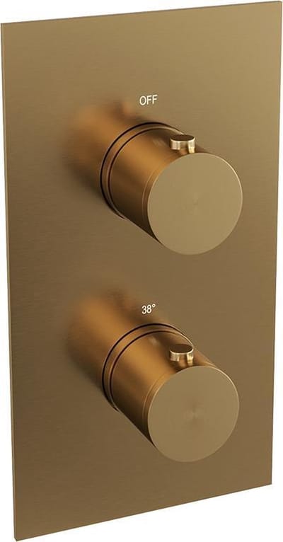 Brauer Gold Edition 3-weg inbouwthermostaat met in- en afbouwdelen goud geborsteld PVD