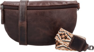 Micmacbags Next Navajo 2-in-1 Crossbody Schoudertas / Heuptas met Trendy Schouderband Festival Fanny Pack - Leren Dames Tas - Donkerbruin