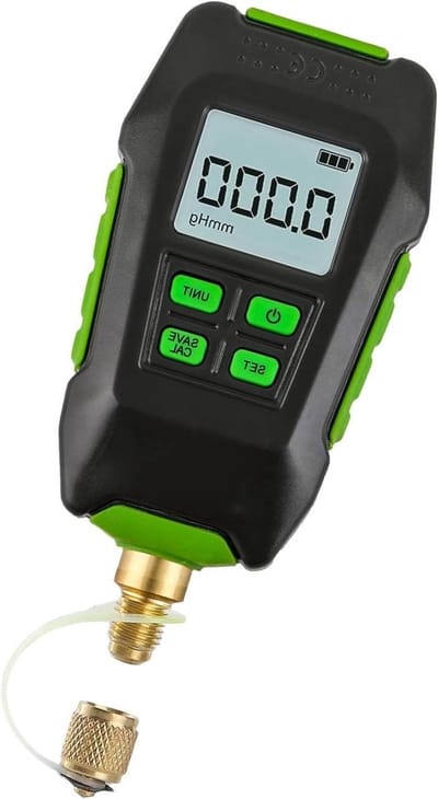 Draadloze Digitale Vacuümmeter voor HVAC - Oplaadbare Druktester met 0-10000Pa Meetbereik, IP54 Bescherming en 7/16 Inch 20UNF Aansluiting voor Atmosferische Metingen