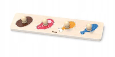 Viga Houten Puzzel met Handvatten - Eten