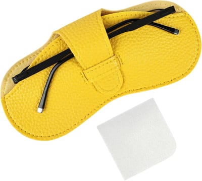 Zachte Leren Zonnebril Etui, Draagbare Slanke PU Bril Cases, Lichtgewicht Brilopbergzakken voor Dames en Heren, Ideaal voor Reis en Bescherming