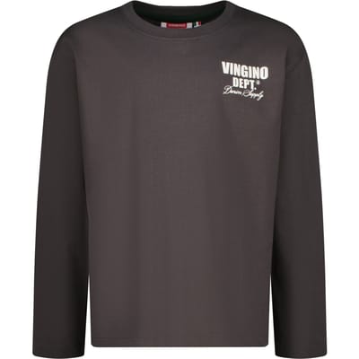 Vingino Boys Basic Logo Tee T-shirt Dark Stone Taglia: 16 | T-shirt Outlet | kids