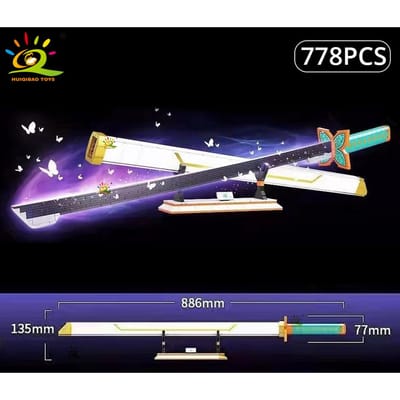 Samurai Zwaard Bouwstenen Ninja Blade Katana Japanse Anime Vlinder Nichirin Mes Stenen Kinderspeelgoed voor Volwassenen NO BOX