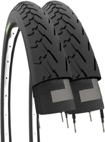 2 Stadsfietsbanden 700x32C Zwart | Geschikt voor 28 x 1.25 inch Fietsen