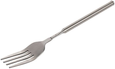 Dailygoods- Telescopische Vork - Uitschuifbaar Handvat 22,1-65,6 cm - Roestvrij Staal - BBQ/Diner/Dessert - Veilig en Gezond - Duurzaam Bestek - Grillvork