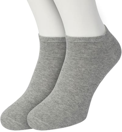 Bonnie Doon Sneakersokken Heren Licht Grijs maat 47/52 - 2 paar - Basis Korte Sokken - Gladde Naden - Enkel Sokken - Uitstekend Draagcomfort - Enkelsokken - Sneaker Sokken - 2-pack - Multipack - Effen - Lichtgrijs - Light Grey Heather - OL8120012.107