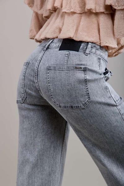 Toxik3 - Wide leg jeans grijs
