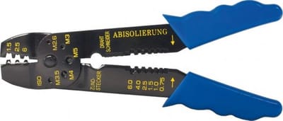 SW-Stahl 42501L kabelschoenklemtang voor ongeïsoleerde connectoren 1,5/2,5/6 mm I draadstripper 0,75-6 mm I schroefsnijder M2,6-M5
