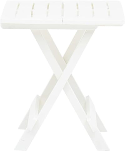 Opvouwbare tuintafel - Outdoor bijzettafel - Terras Genot - Ruimtebesparend ontwerp - 45 x 43 x 50 cm - Wit