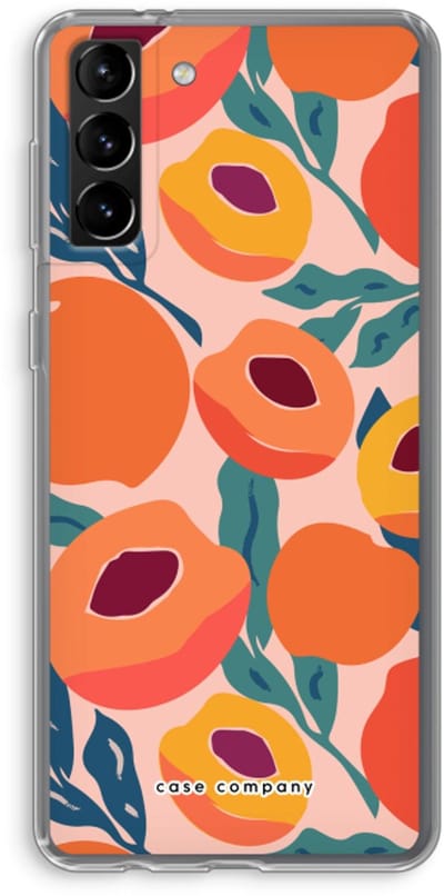 Case Company® - Hoesje geschikt voor Samsung Galaxy S21 Plus hoesje - Perzik - Soft Cover Telefoonhoesje - Bescherming aan alle Kanten en Schermrand