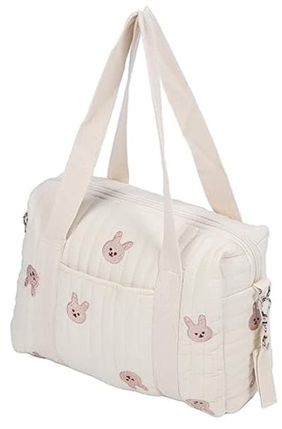 Dailygoods - Focket Kinderwagen Organizer, Universele Grote Ruimte Baby Luiertas met Ritssluiting, Borduurwerk Moeder Handtas Kinderwagen Accessoires Opbergtas voor Luier, Telefoon, Sleutels, Speelgoed