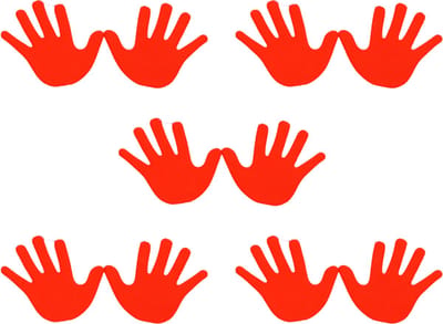 MDsport - Markeerhand - Set van 5 paar - Rood