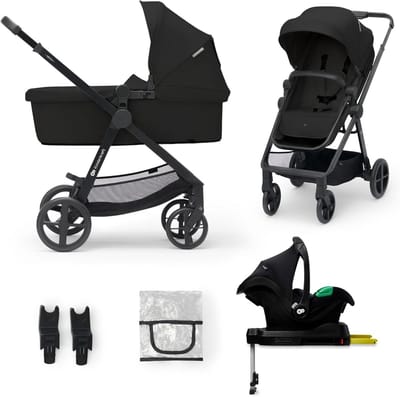 Lichtgewicht 4-in-1 Kinderwagen met Autostoel en Zonnekap voor Kinderen tot 22 kg