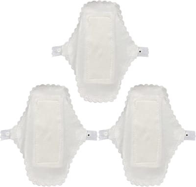 Herbruikbare Pads - Wasbare Maandverbanden - Menstruatie Verzorging - Lekvrije Bescherming - 3 Stuks - Wit