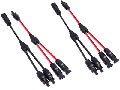 Y-tak adapter - Zonnepaneel verdeler - Energie opslag - Corrosiebestendig - 30A 1000V - Rood zwart