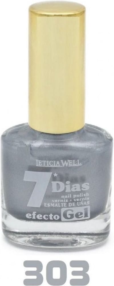 Leticia Well - Nagellak - Grijs metallic - 1 flesje met 13 ml inhoud - Nummer 303