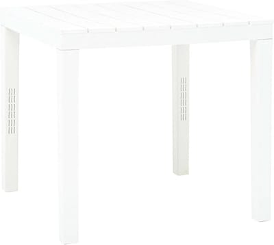 Vierkante Buiten Eettafel Kunststof Wit 78x78 cm