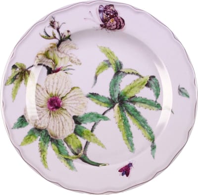 Bord metaal Botanisch dessert Ø26cm