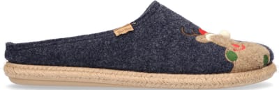 Toni Pons Nabor-ND Heren Kerst Pantoffels Mari Noël |  Blauw | Vilt | Maat 42